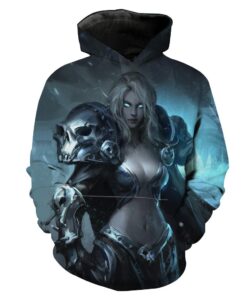 Female Lich King Arthas World Of Warcraft Hoodie 3D