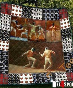 Fencing Sports Quilt Blanket Bedding Set