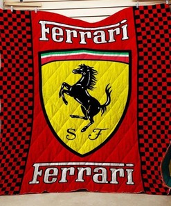 Ferari Logo Quilt Blanket Bedding Set for Home Décor