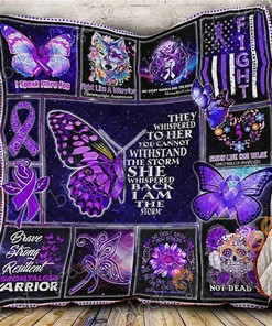 Fibromyalgia Awareness Quilt Blanket Bedding Set