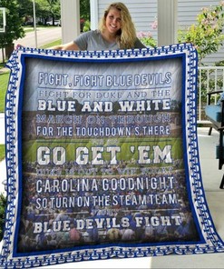Fight Fight Blue Devils Ncaa Depaul Blue Demons Collection Collected Quilt Blanket Bedding Set