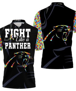 Fight Like A Carolina Panthers Autism Support Polo Shirt All Over Print Shirt 3d T-shirt