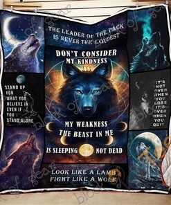 Fight Like A Wolf Quilt Blanket Bedding Set