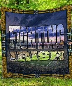 Fighting Irish Ncaa Notre Dame Fighting Irish Collected Collection Collection Quilt Blanket Bedding Set