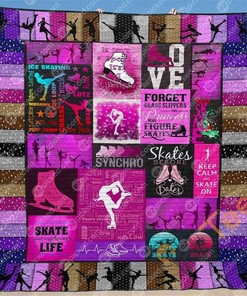 Figure Skating Life Quilt Blanket Bedding Set