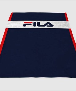 Fila Logos Sherpa Fleece Blanket Gifts for Family, for Couple