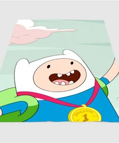 Fin Champions Adventure Time Sherpa Fleece Blanket Gifts for Family, for Couple