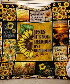 Find God In A Sunflower Quilt Blanket Bedding Set