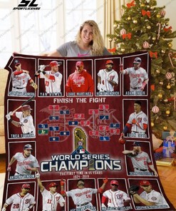 Finish The Fight Washington Nationals Champion Quilt Blanket