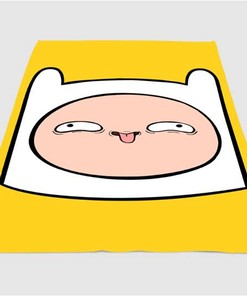 Finn Face Adventure Time Sherpa Fleece Blanket Gifts for Family, for Couple