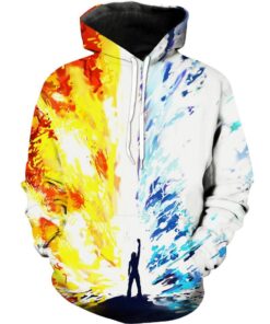 Fire And Ice Epic Fantasy Magics Hoodie 3D