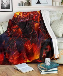 Fire Colossus Sherpa Fleece Blanket Gifts for Family, for Couple
