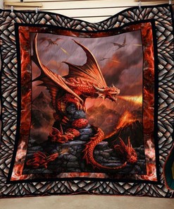 Fire Dragon Quilt Blanket Bedding Set-01 for Home Décor