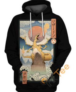 Fire Dragon Ukiyo-e Hoodie 3D