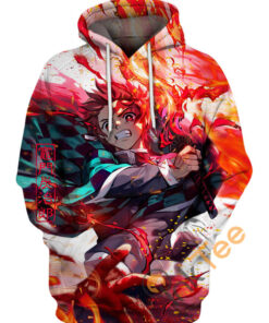 Fire Wheel Tanjiro Kamado Hoodie 3D