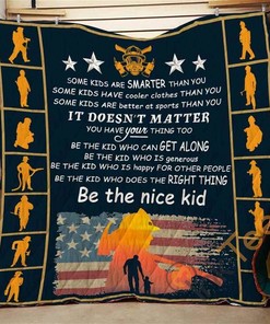 Firefighter Be The Nice Kid Quilt Blanket Bedding Set