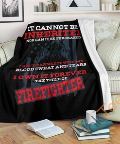 Firefighter Inherited Sherpa Fleece Blanket Gifts for Fireman