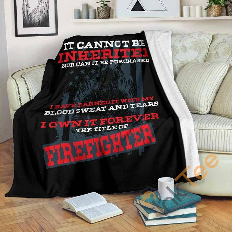 Firefighter Inherited Sherpa Fleece Blanket Gifts for Fireman