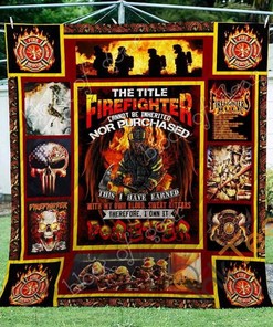 Firefighter Pride Quilt Blanket Bedding Set