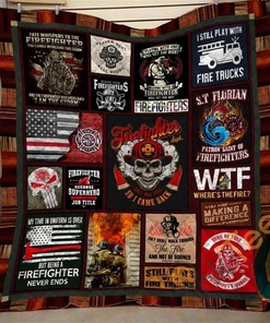 Firefighter Quilt Blanket Bedding Set With Pillowcase Options