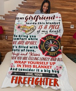 Firefighter's Girlfriend Premium Fleece Blanket Quilt Blanket Bedding Set Home Decor84
