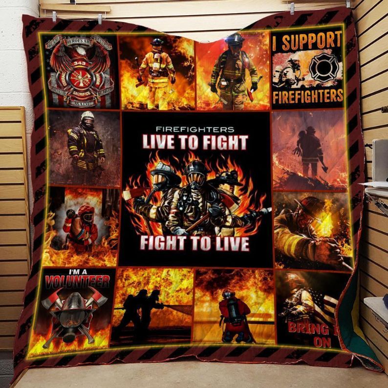Firefighters- Quilt Blanket Bedding Set for Home Décor