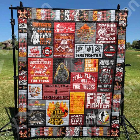 Fireman I Am Not Allowed In Hell Firefighter Quilt Blanket Bedding Set