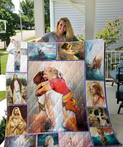 First Day In Heaven Jesus Quilt Blanket