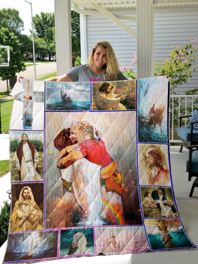 First Day In Heaven Jesus Quilt Blanket Bedding Set