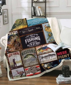 Fisher I Just Want To Go Fishing And Ignore All Of My Adult Problems Quilt Blanket Bedding Set
