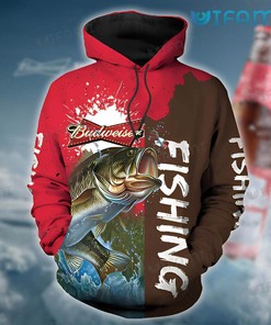 Fishing Budweiser Hoodie 3D Beer Lovers Gift