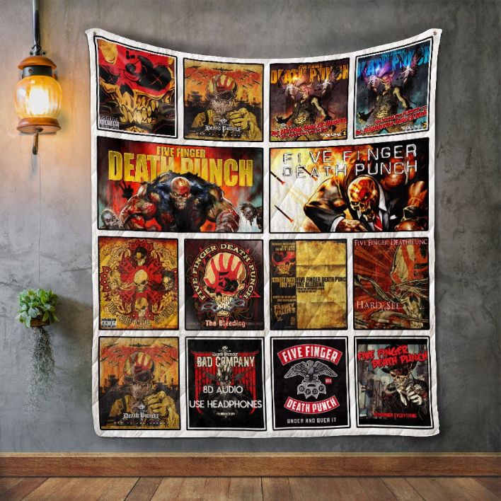 Five Finger Death Punch Album Heavy Meatal Quilt Blanket Bedding Set