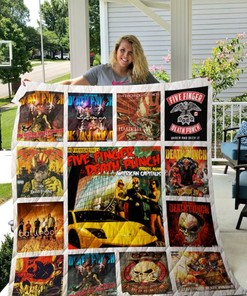Five Finger Death Punch Albums Collection Quilt Blanket