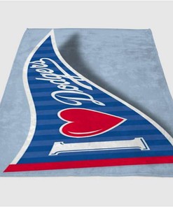 Flag Angeles Dodgers Sherpa Fleece Blanket Gifts for Family, for Couple
