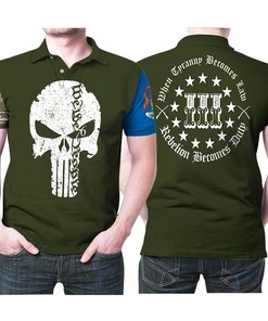 Flag The Punisher Skull When Tyranny Becomes Law Rebelion Becomes Duty For States Lovers Polo Shirt All Over Print Shirt 3d T-shirt