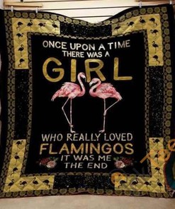 Flamingo Girl Quilt Blanket And Bedding Set