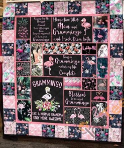 Flamingo Grammingo Quilt Blanket Bedding Set