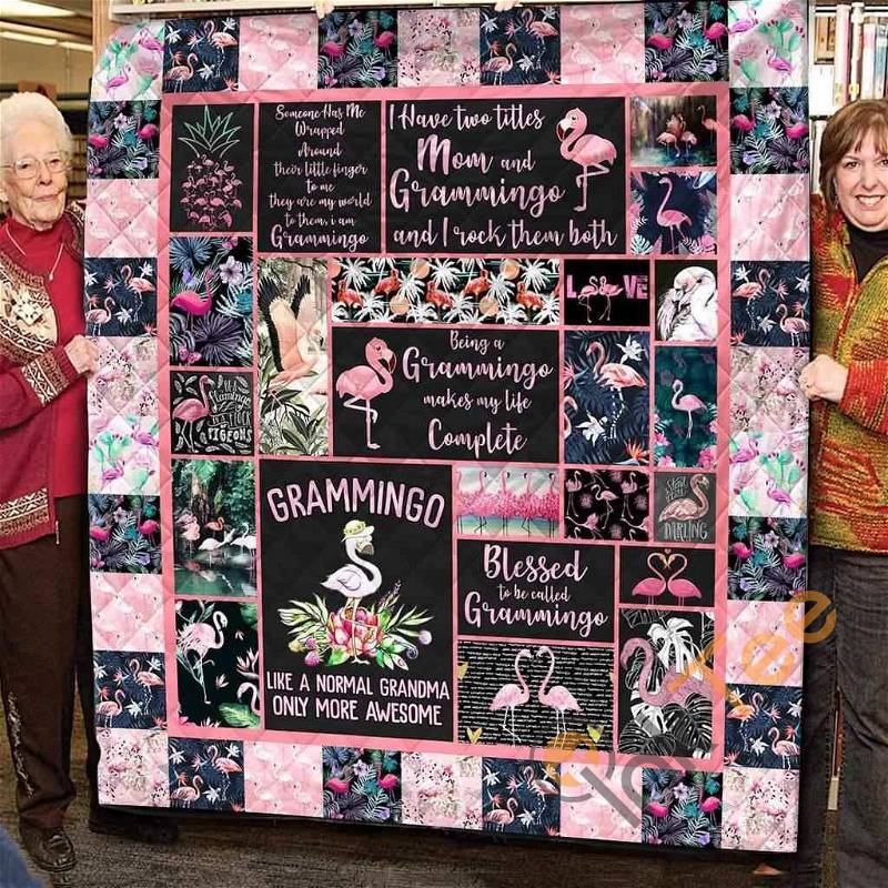 Flamingo Grammingo Quilt Blanket Bedding Set