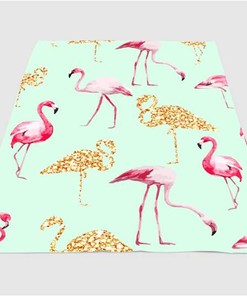 Flamingo Pink Aesthetic Vaporwave Sherpa Fleece Blanket Gifts for Family, for Couple