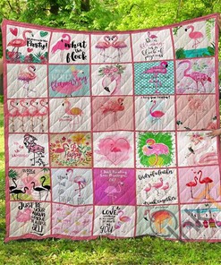Flamingo Quilt Blanket Bedding Set With Pilliwcase Option