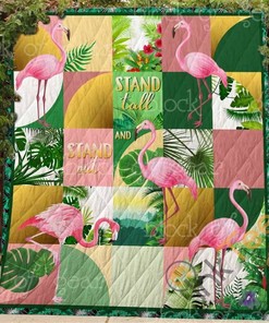 Flamingo Quilt Blanket Bedding Set With Pilliwcases Option
