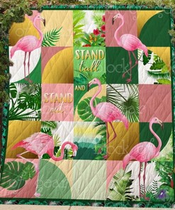 Flamingo Stand Tall And Stand Out Quilt Blanket Bedding Set