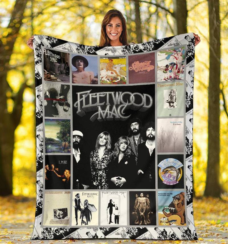 Fleetwood Mac Music Sherpa Fleece Blanket Gifts for Family, for Couple