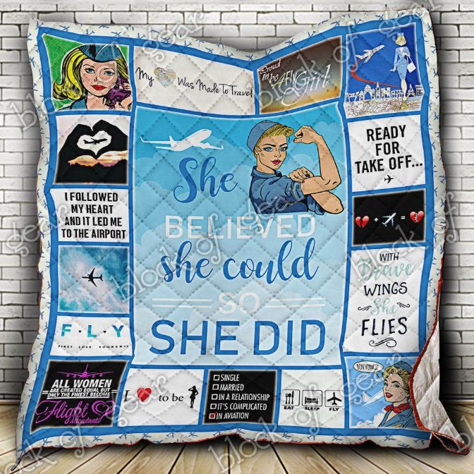 Flight Attendants I Followed My Heart Flight Attendants Quilt Blanket