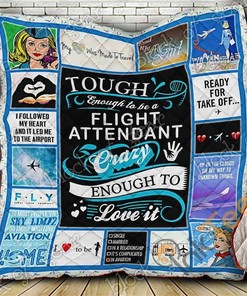 Flight Attendants Quilt Blanket Bedding Set