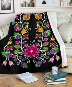 Floral Beadwork-01 Ultra-soft Micro Fleece Sherpa Fleece Blanket Gifts for Family, for Couple
