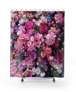 Floral Roses Shower Curtain, Bathroom Decor, New Home Gift, Flower Shower Curtain