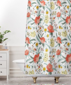 Floral Shower Curtain, Floral Bathroom Decor, Boho Shower Curtain, Fabric Shower Curtain, Botanical Shower Curtain, Boho Decor