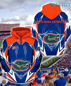 Florida Gators Hoodie 3D Lightning Logo Gators Gift