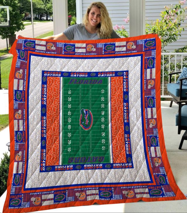 Florida Gators Quilt Blanket Bedding Set Gifts for Fans